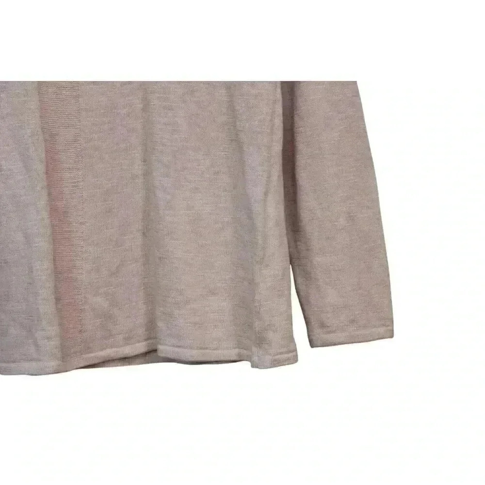 NWT J Jill Blouse Small Pink Cotton Linen Lightweight Coastal Knit Long Sleeve - Picture 4 of 12